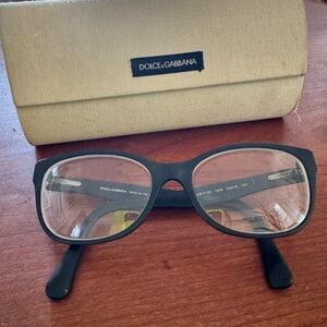 Dolce & Gabbana Matte Black Glasses with prescription lenses